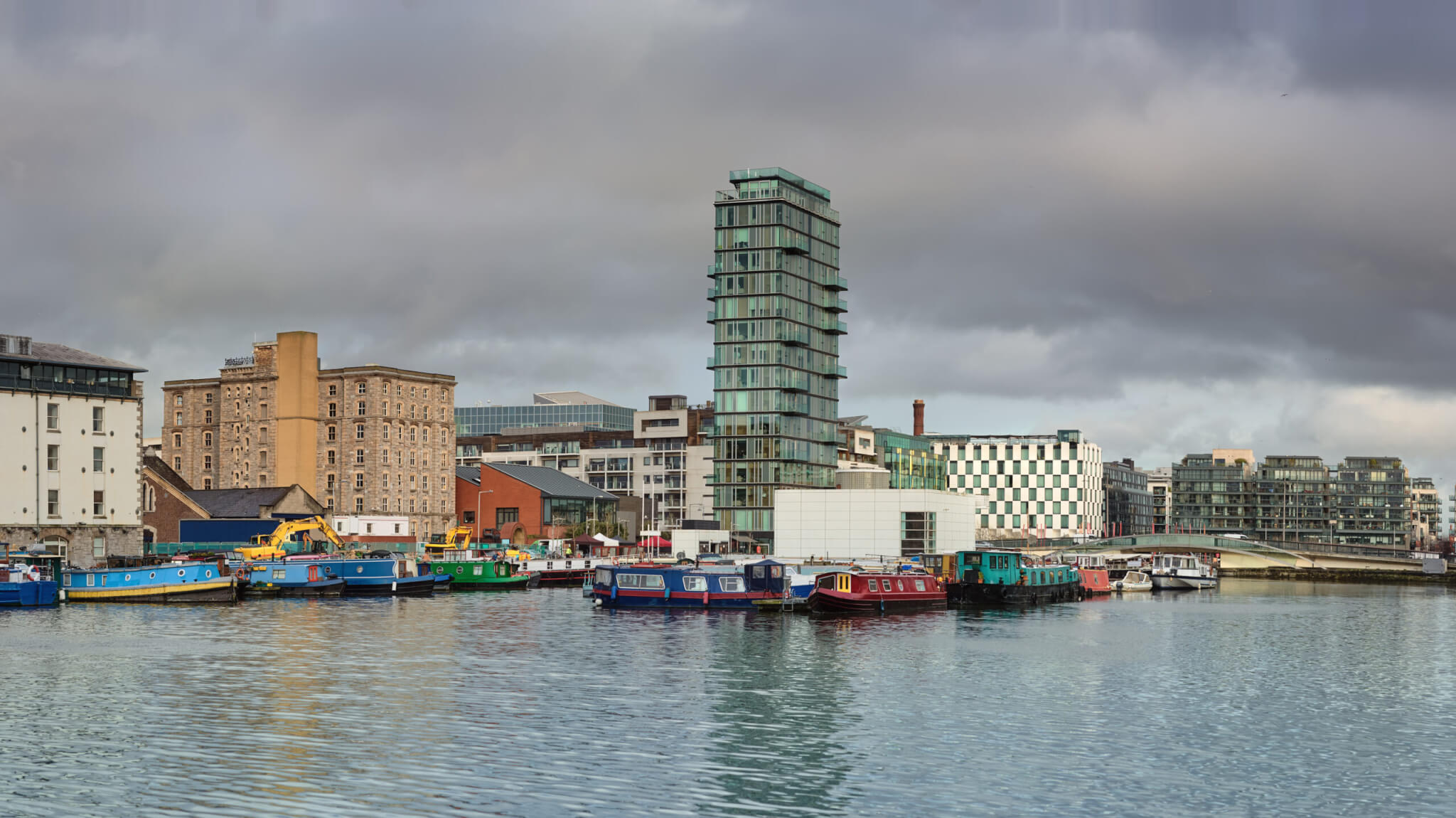 Modern part of Dublin Docklands, known as Silicon Docks