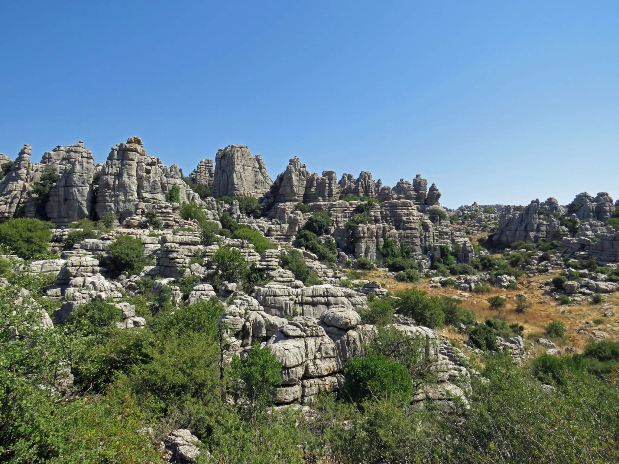 Rock formation of el torcal de antequera andalusia spain
