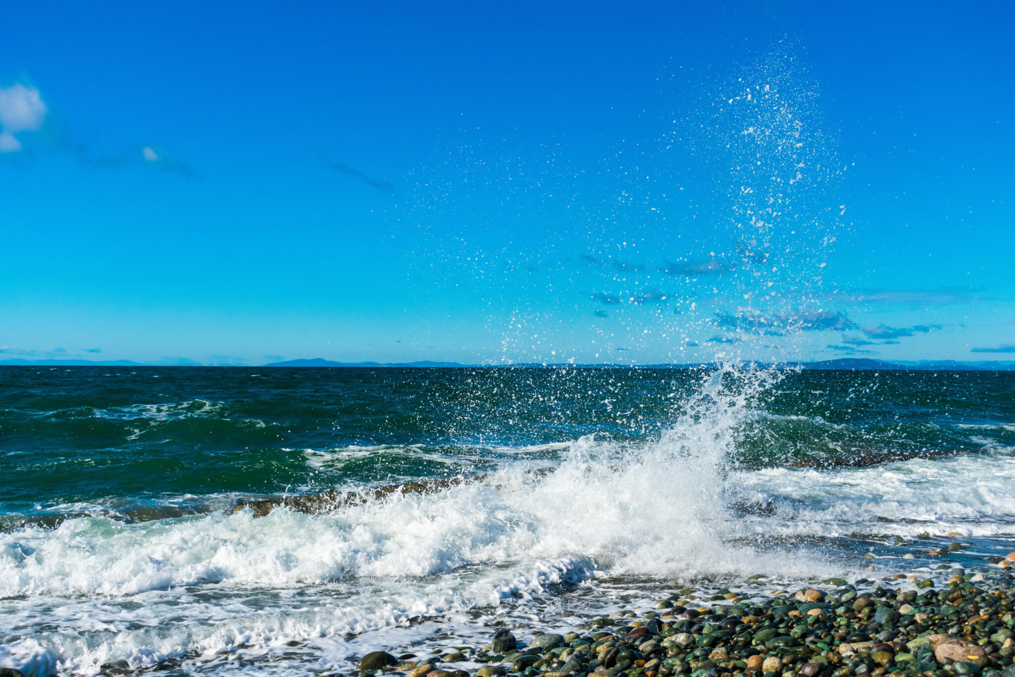 Waves Crashing on Beach | Whidbey Island, Washington