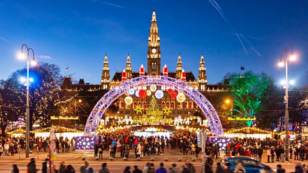 christmas market in budapest, hungary