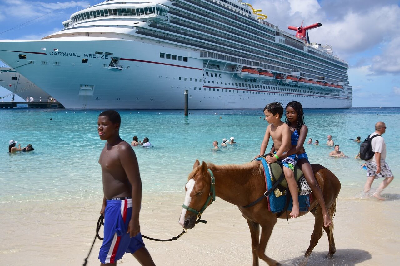 cruise, grand turk, horse on beach