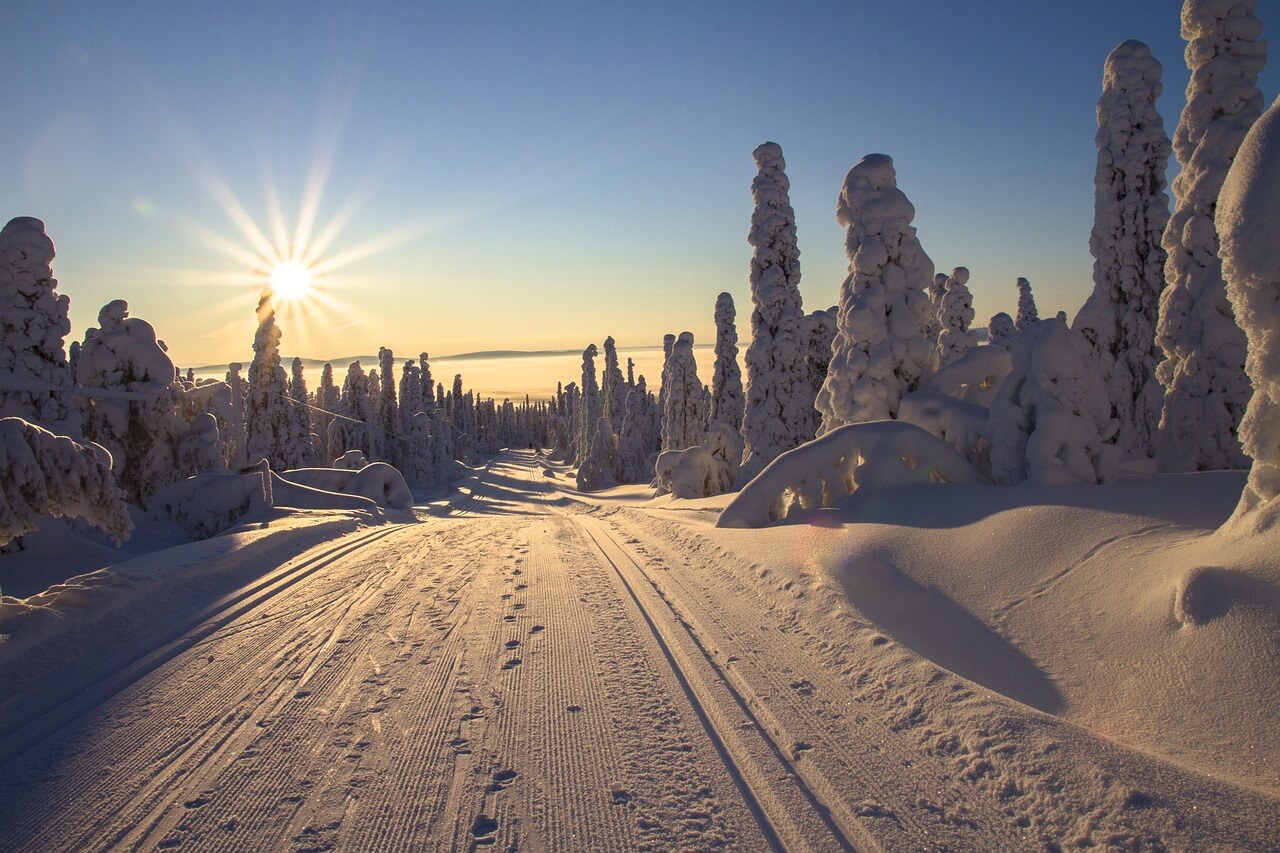 finland, lapland, winter landscape