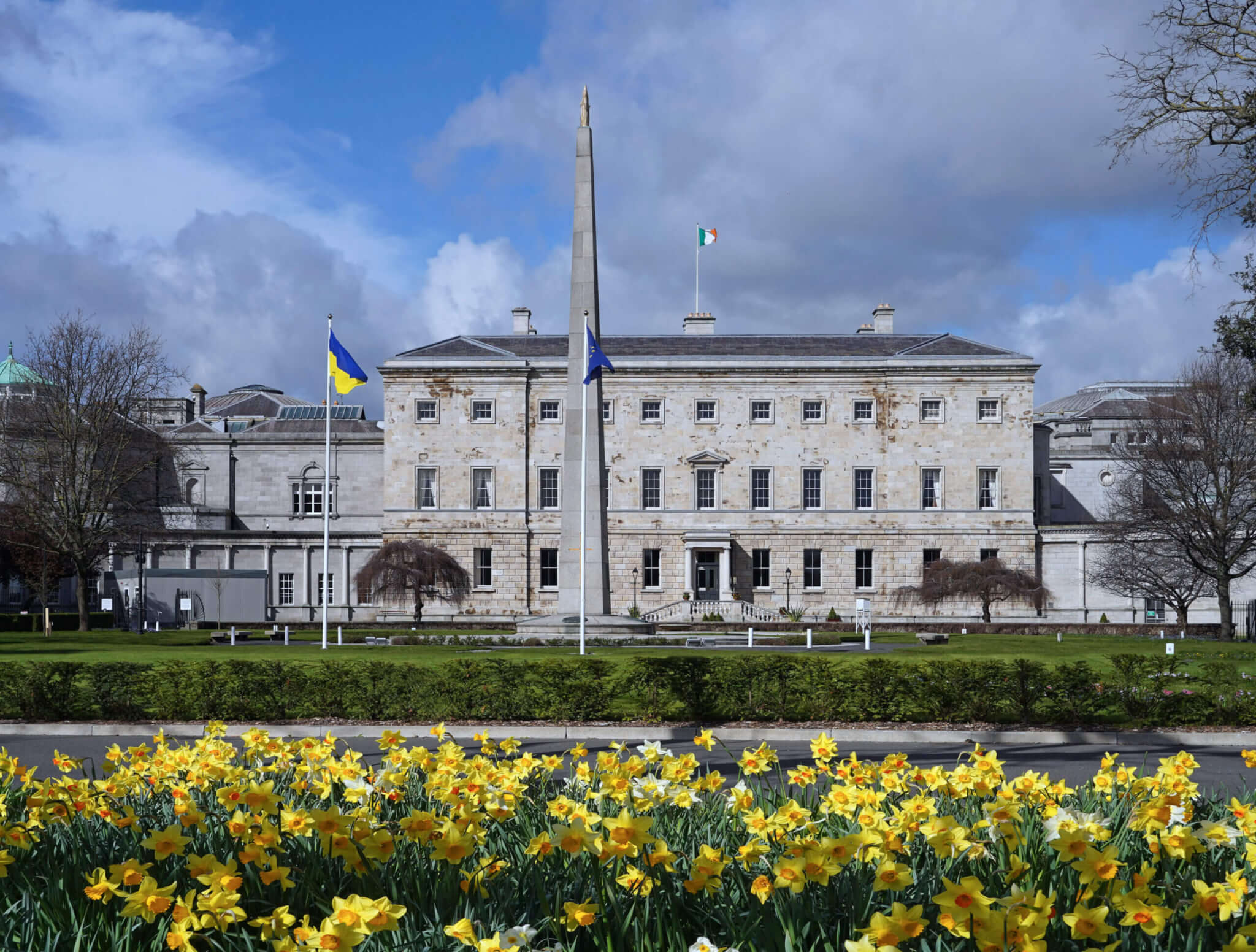 Irish national Parliament Building, Leinster House, viewed from Merrion Square