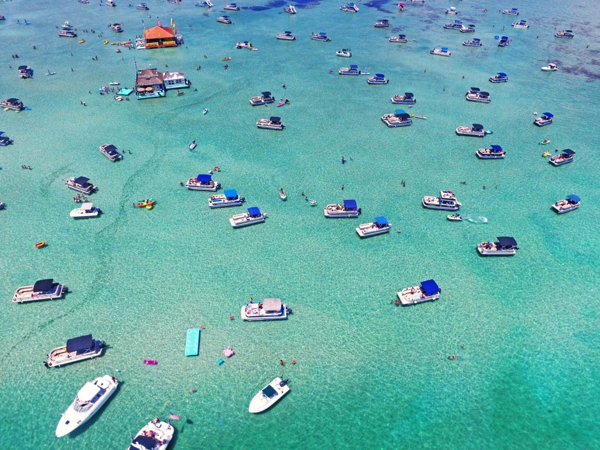 Crab Island, Fort Walton Beach, FL 32548. Crab Island is a sandbar that is located just South of the Marler Bridge in Destin, FL. Crab Island started to gain in popularity as boaters used the area to anchor their boats to catch some rays and wade on the sandbar.