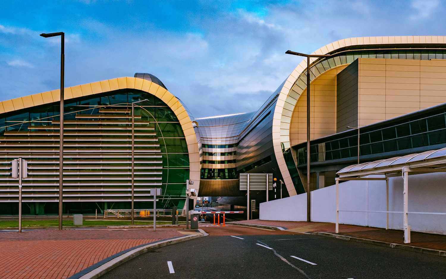 The entrance to one of the terminals at the Dublin Airport