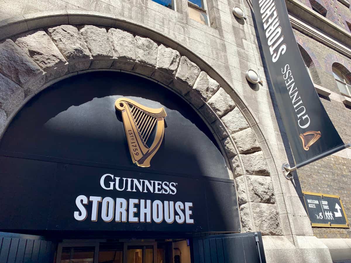 Entrance of the Guinness storehouse - one of the biggest attractions in Dublin