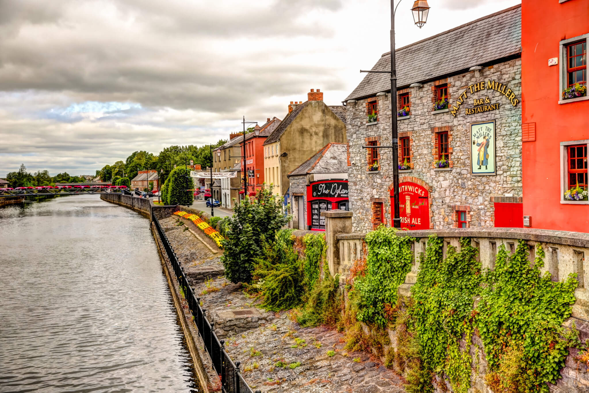 Kilkenny, Ireland - July 9, 2019: Street scenery in Kilkenny Ireland