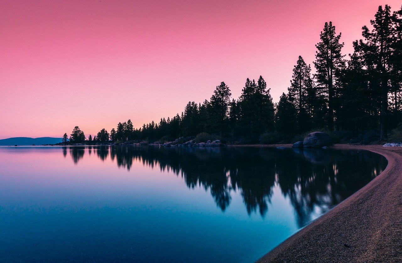 lake, water, landscape