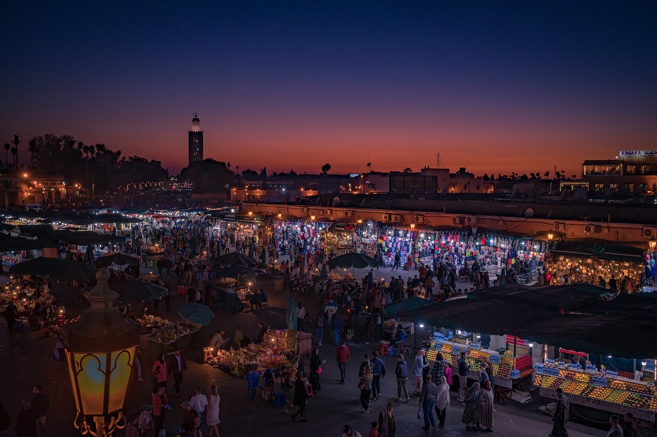 marrakech, marketplace, morocco