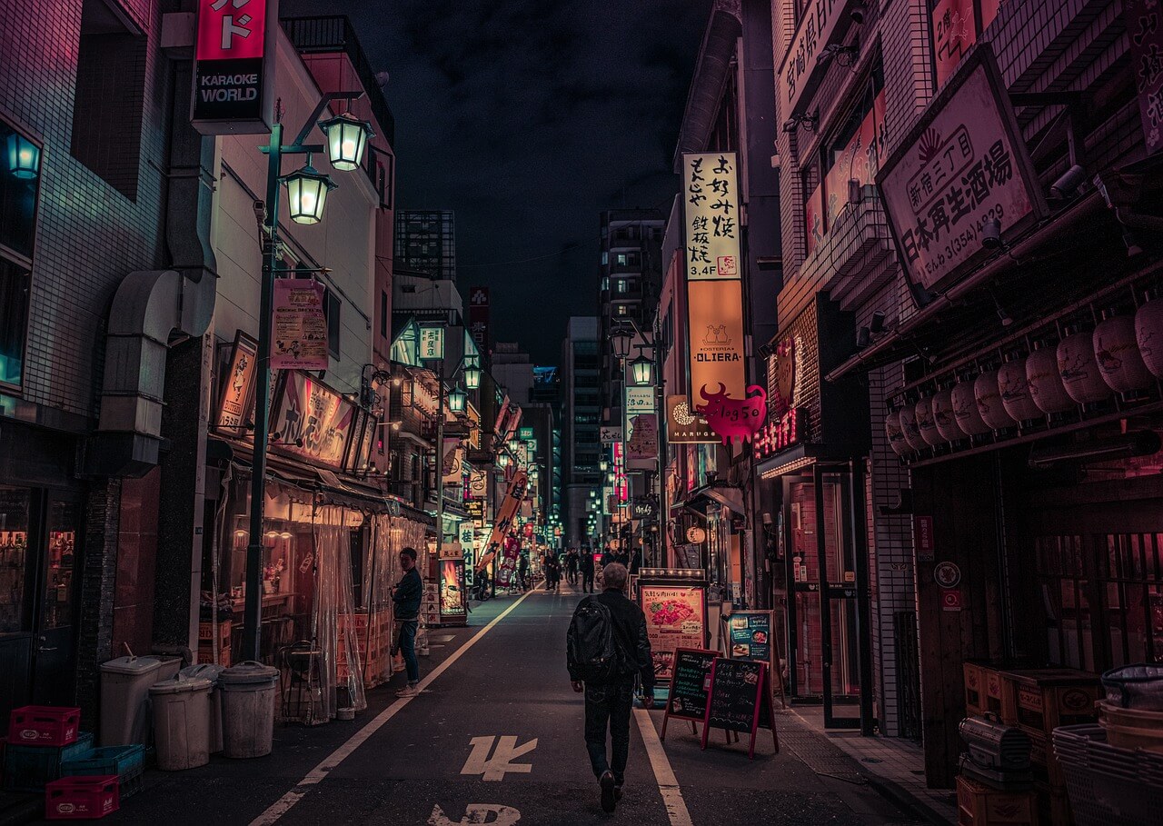 tokyo, night, shinjuku