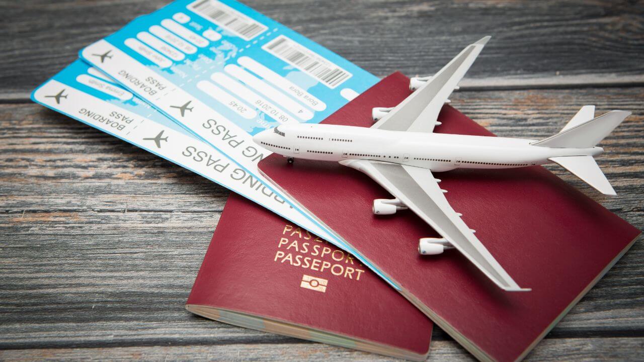 boarding pass and passports