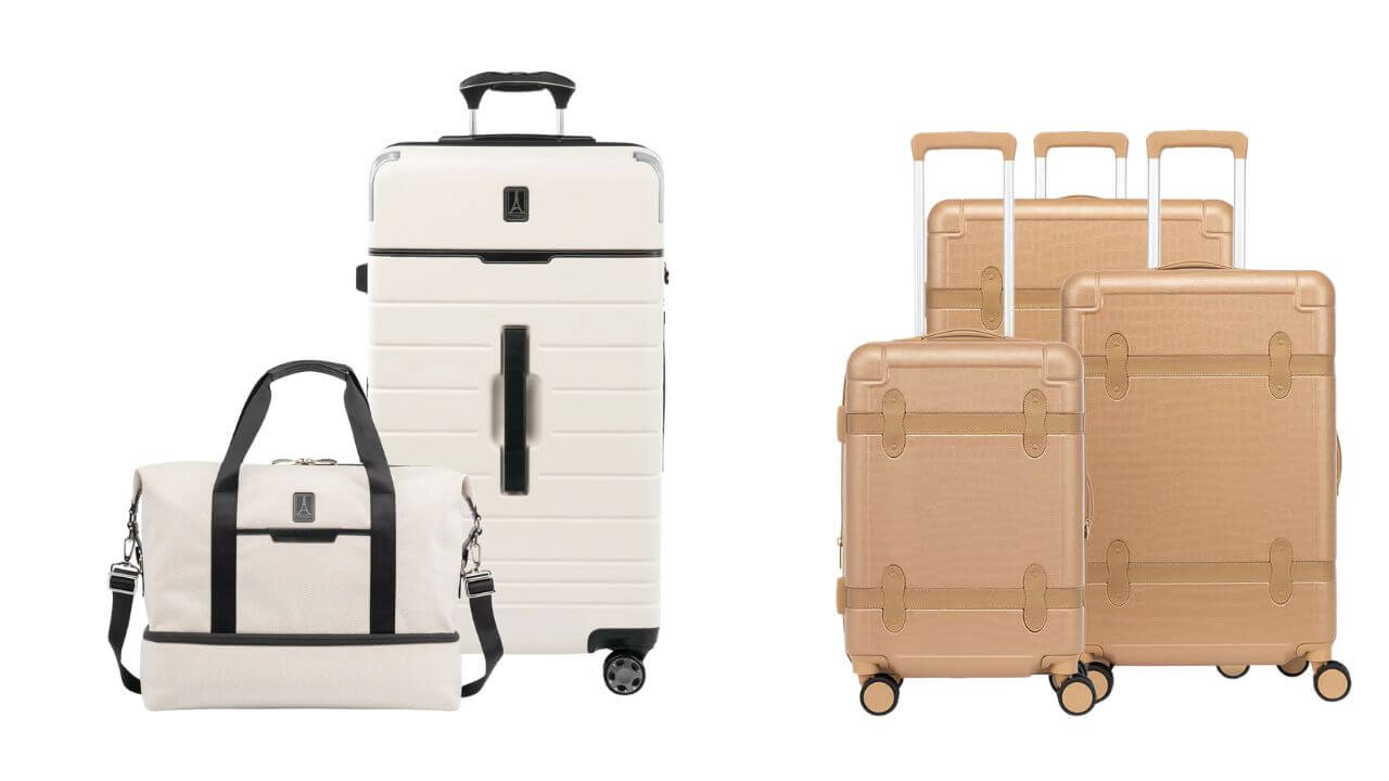 different luggage sets