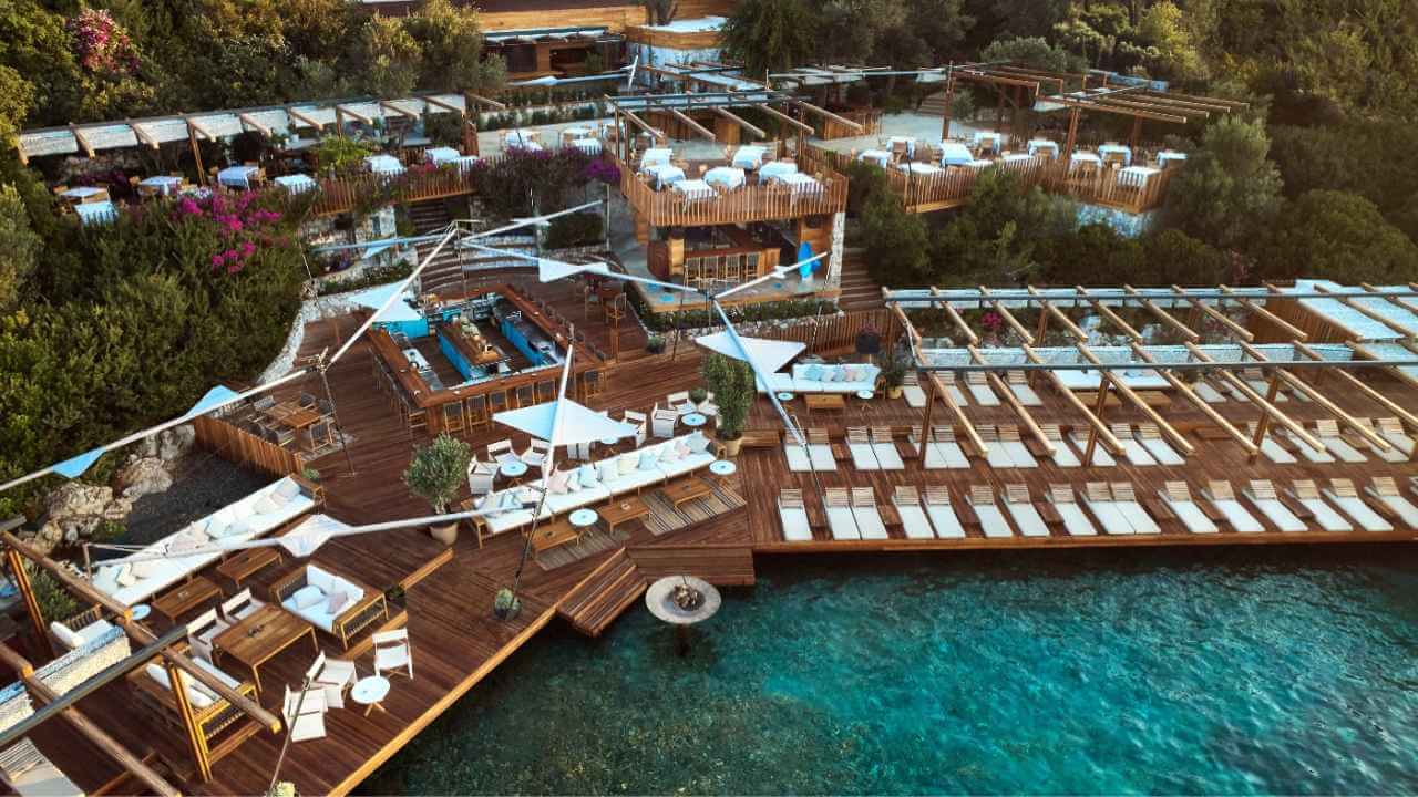 overview of outside of macakizi bodrum hotel