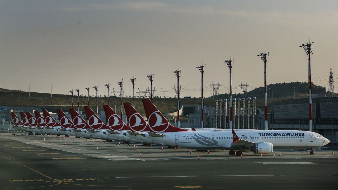 turkish airline flights on the tarmac