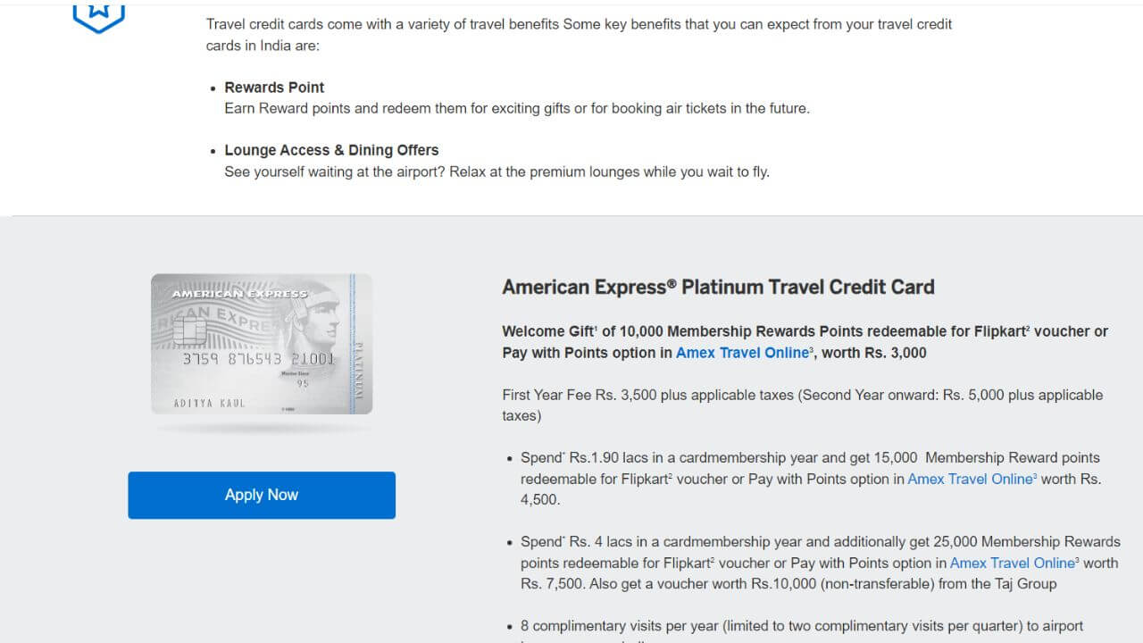 some features of the amex card explained