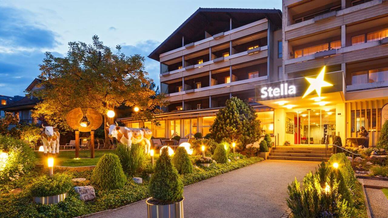 outside view of stella swiss hotel in interlaken 