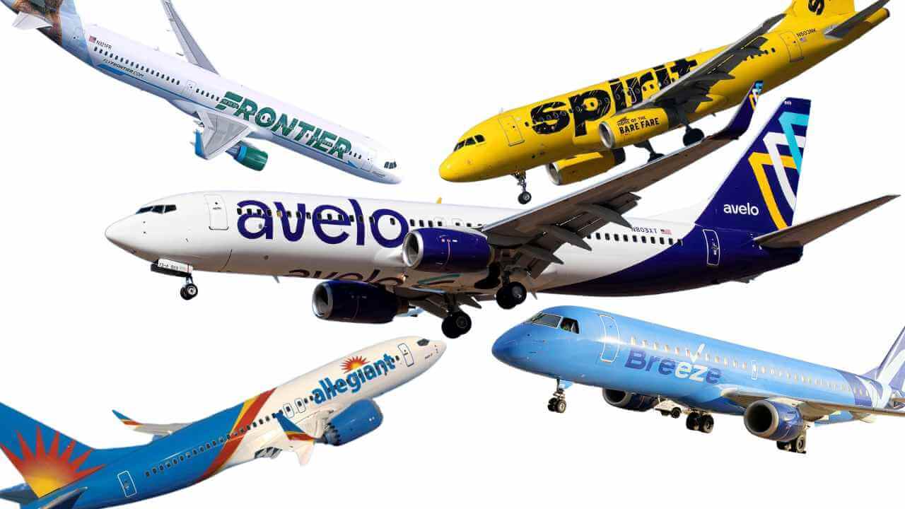 budget airlines like spirit, frontier, allegiant, breeze and avelo