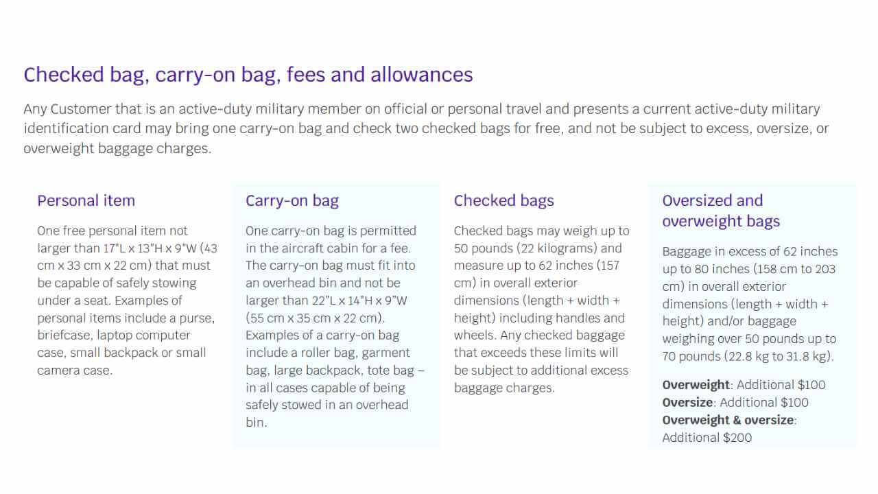 baggage fees for avelo airlines