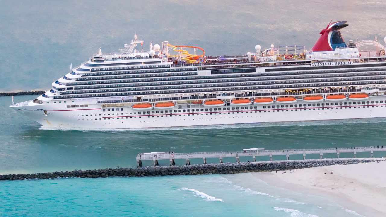 carnival cruise ship in the ocean