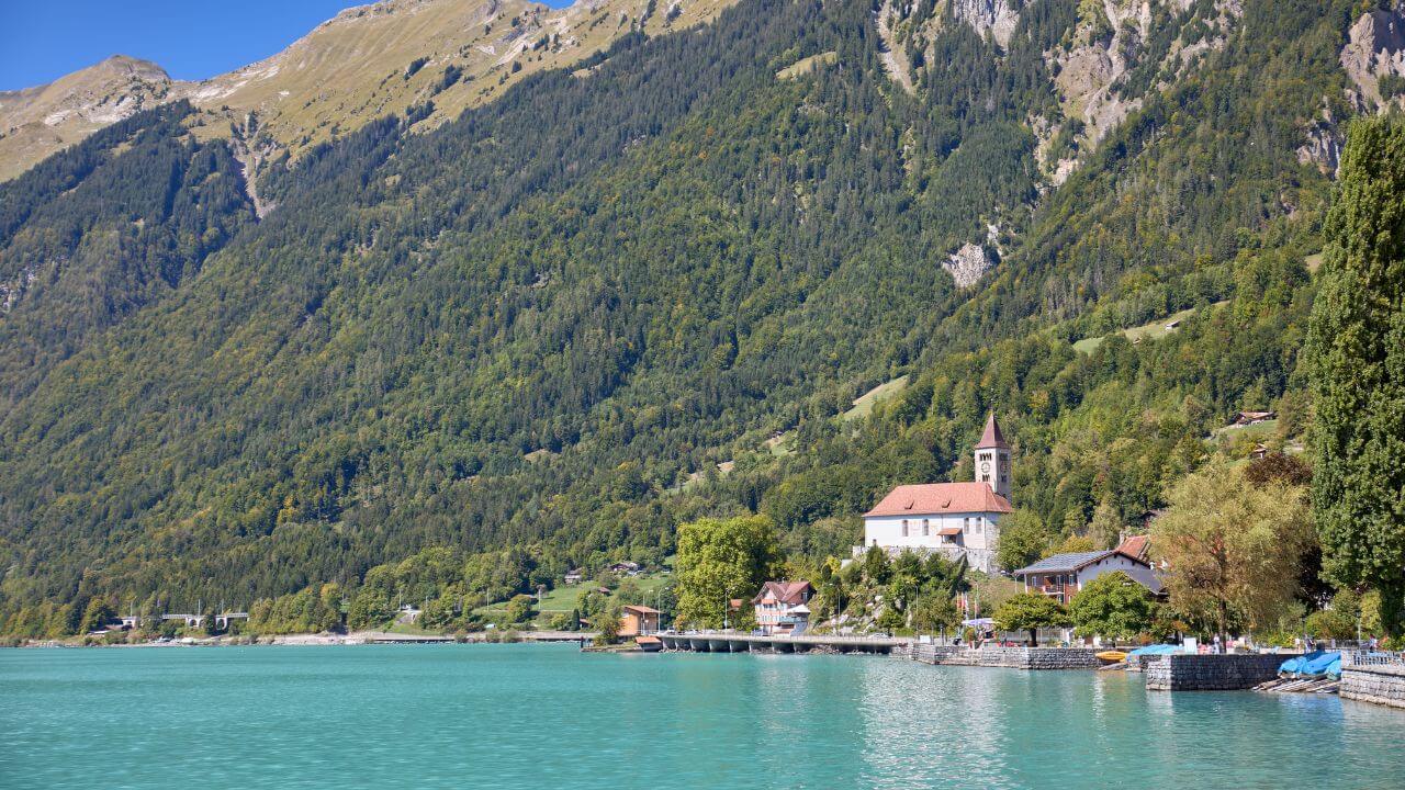 views from boat tour on lake brienz