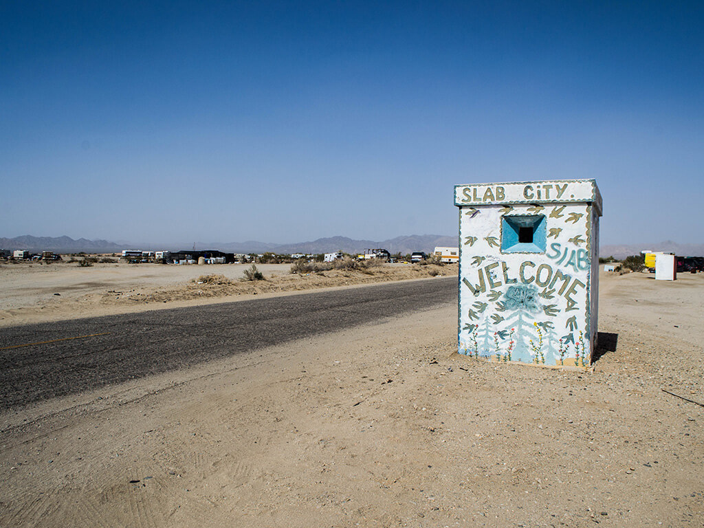 Slab City, California - Welcome Sign
