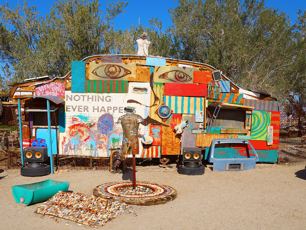 Slab City, California, USA, March 2015. Slab City, is largely a snowbird community in the Sonoran Desert - Image