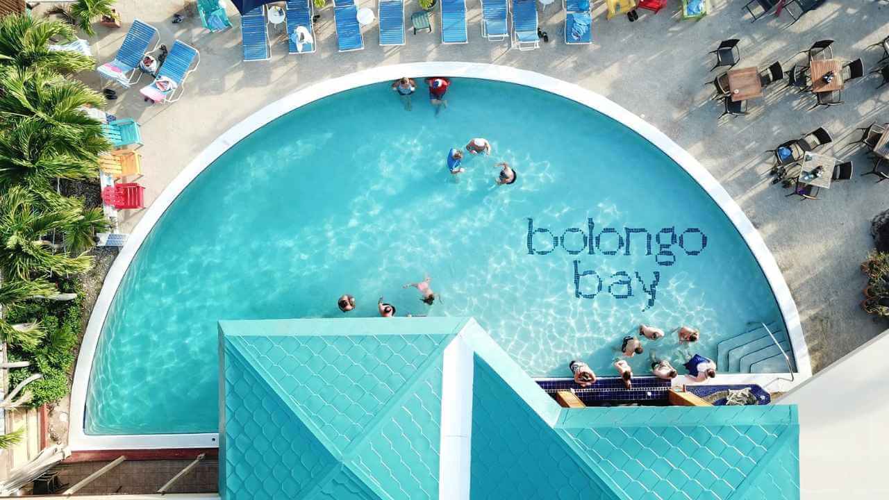 bolongo bay beach resort pool view from in the sky 