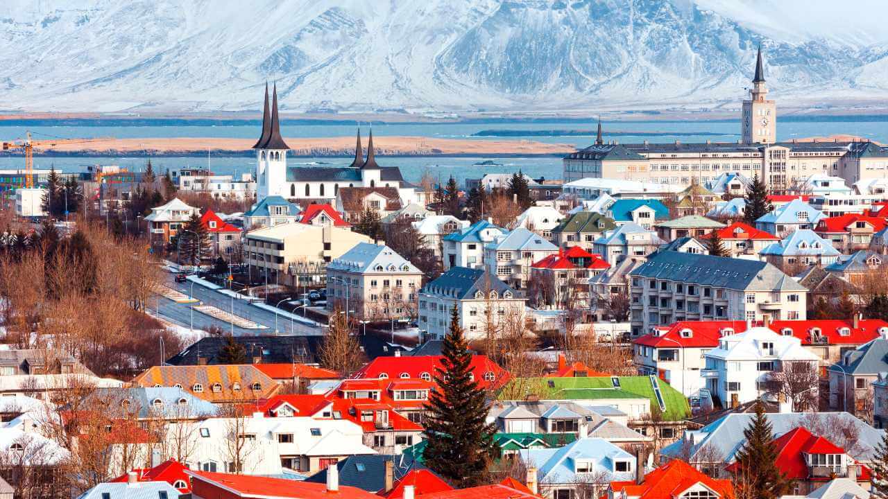 overview of iceland houses and buildings