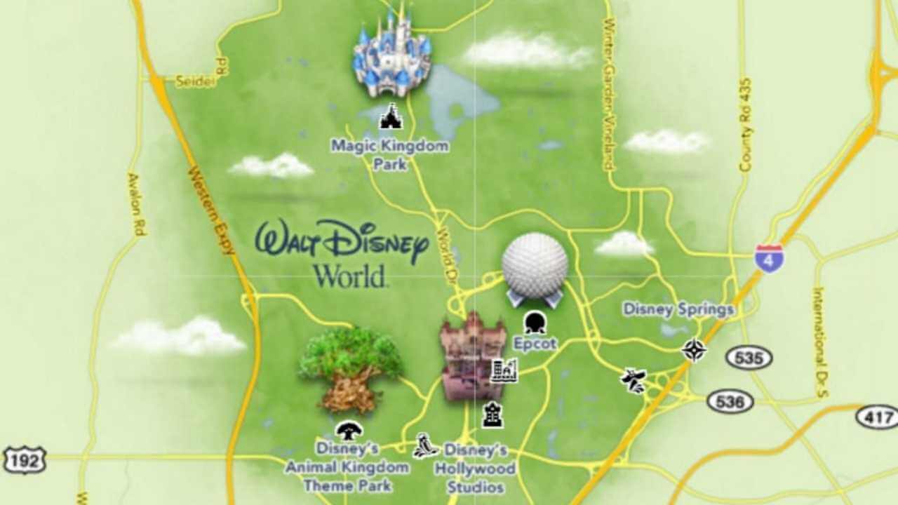map of the whole disney property in florida