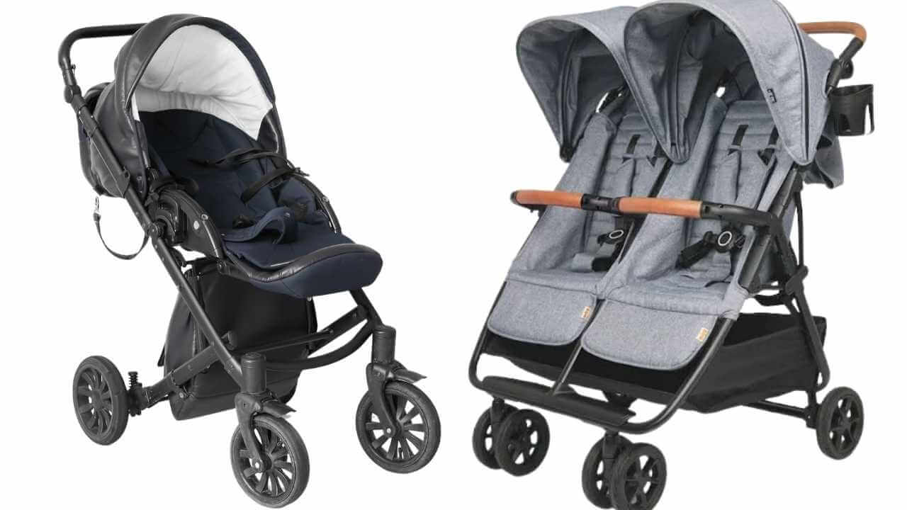 single stroller and double stroller