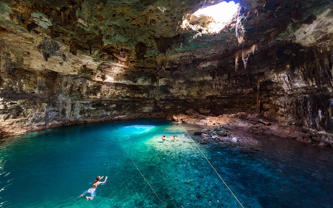 Cenote Samula Dzitnup near Valladolid, Yucatan, Mexico