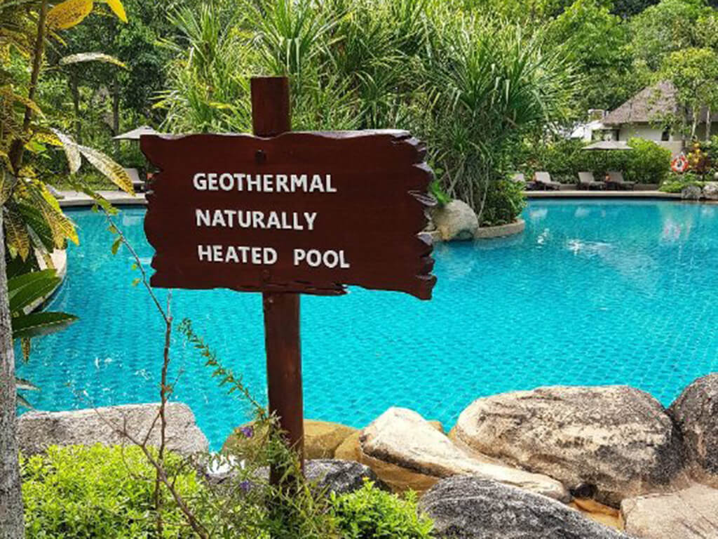 Geothermal pool is naturally heated