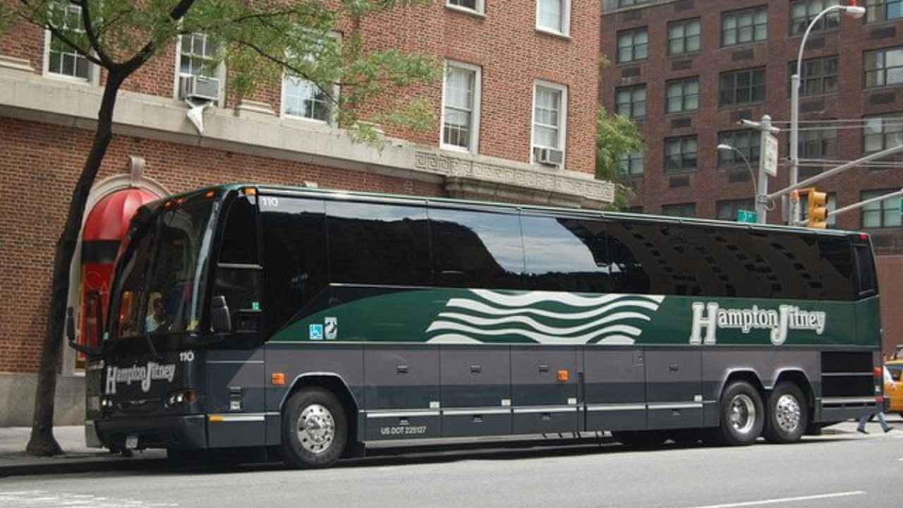 the jitney bus on street