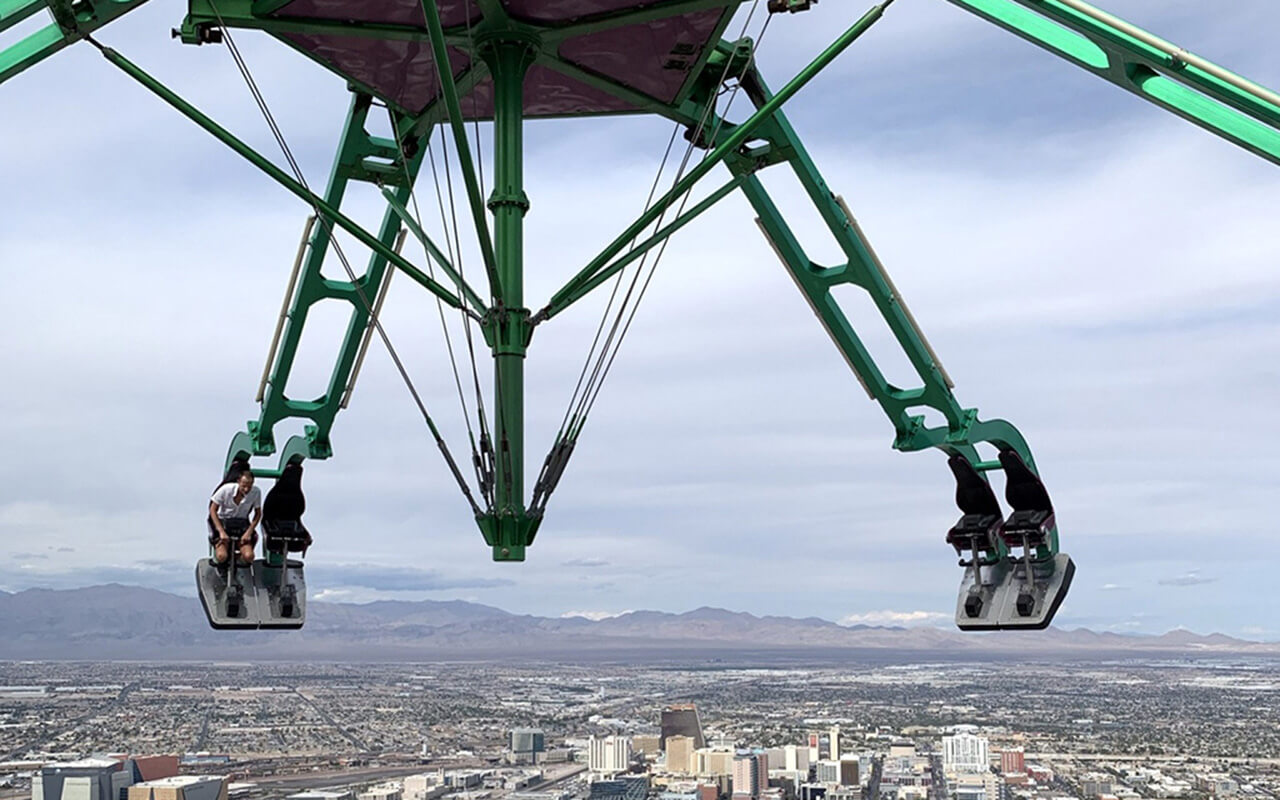 Insanity ride on top of the The Strat in Las Vegas, Nevada.