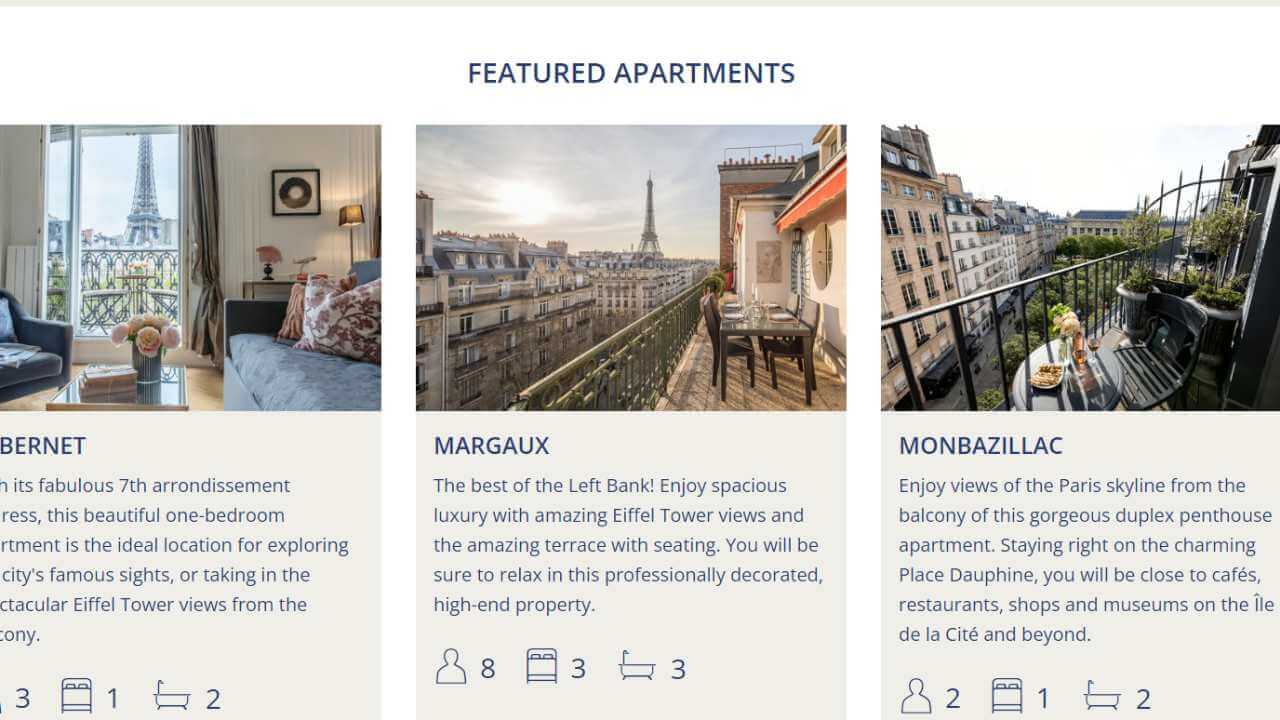 apartment rental options in paris