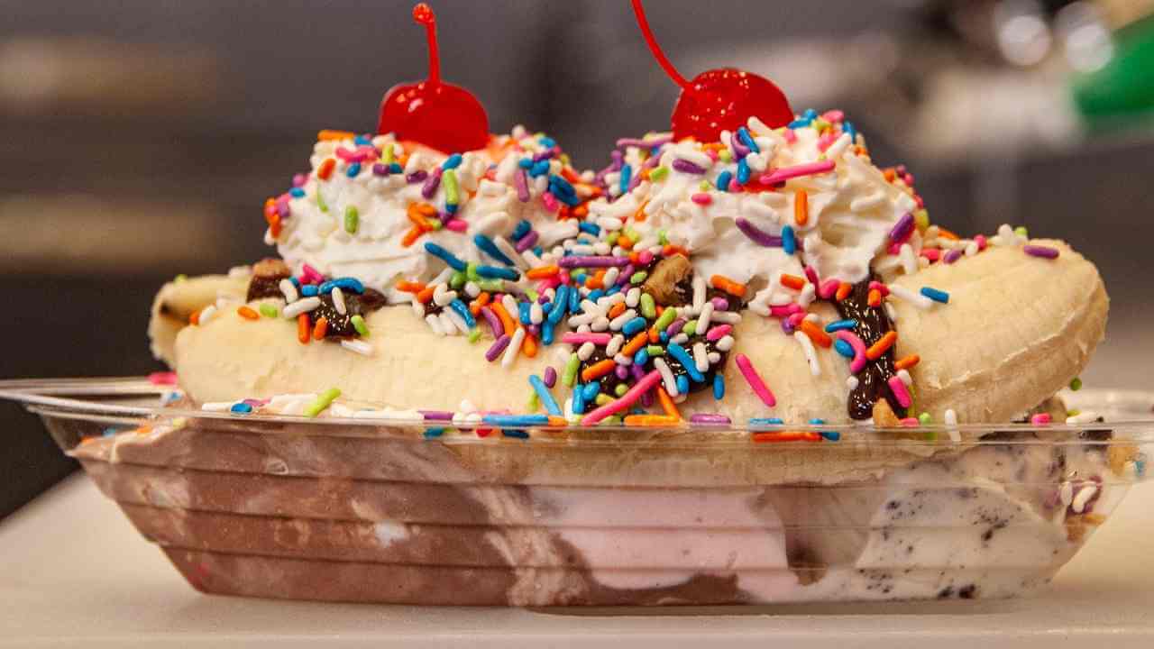 an ice cream sundae in a plastic container