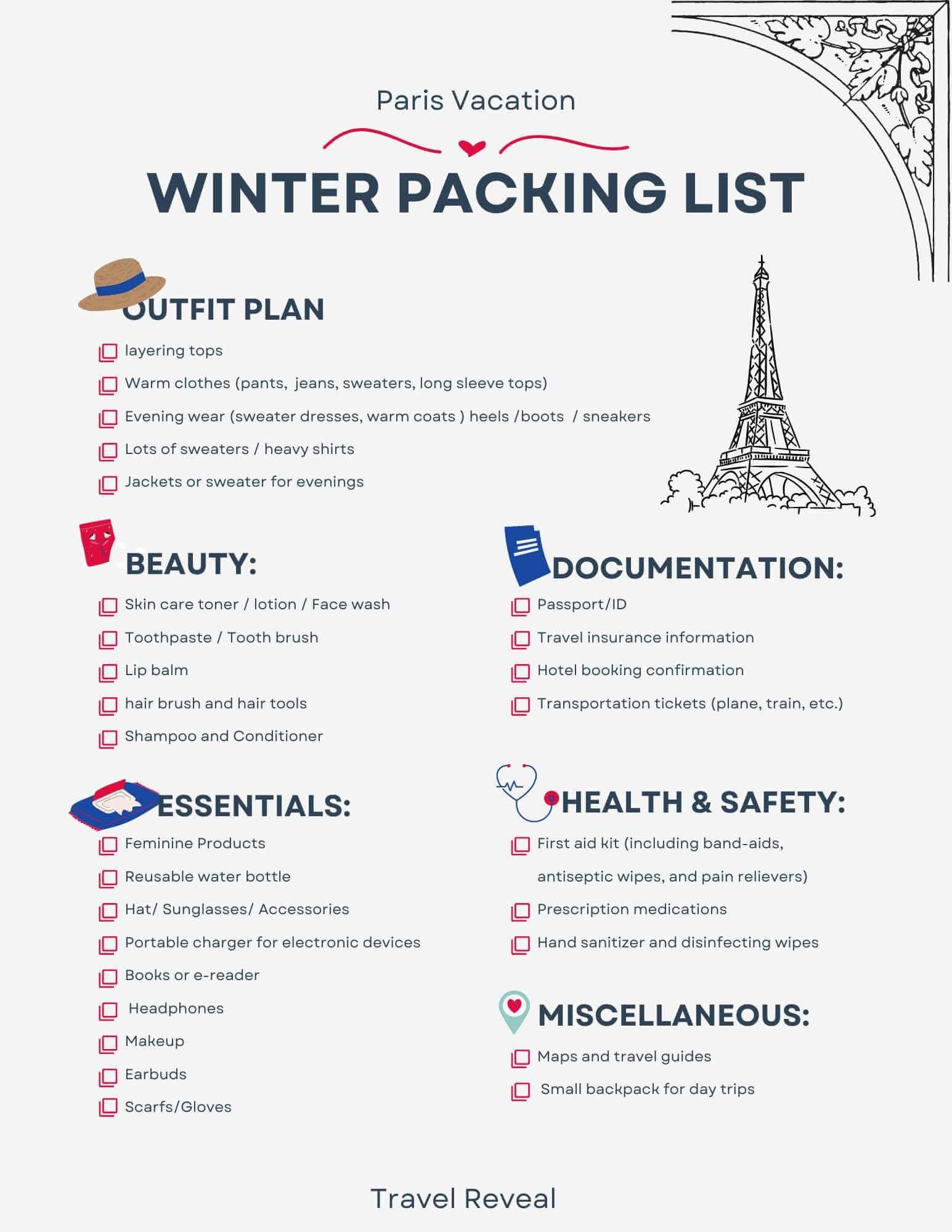 winter packing list