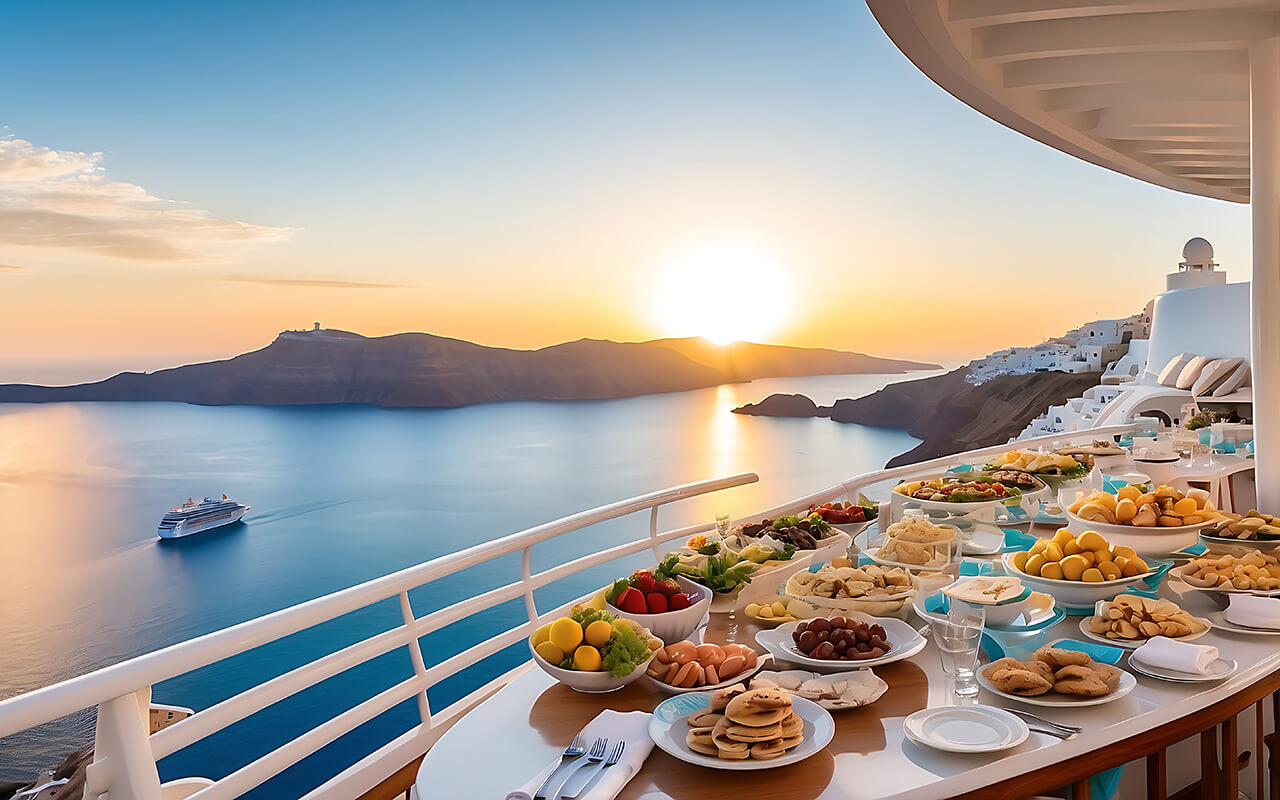 AI generated cruise ship buffet experience