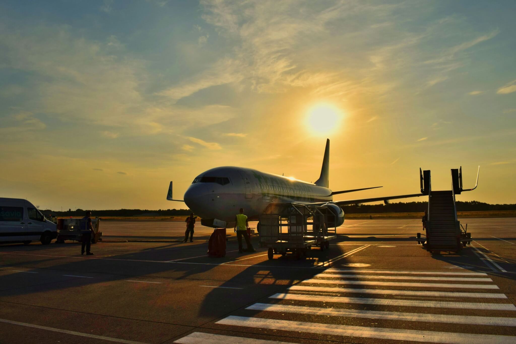 airplane on runway