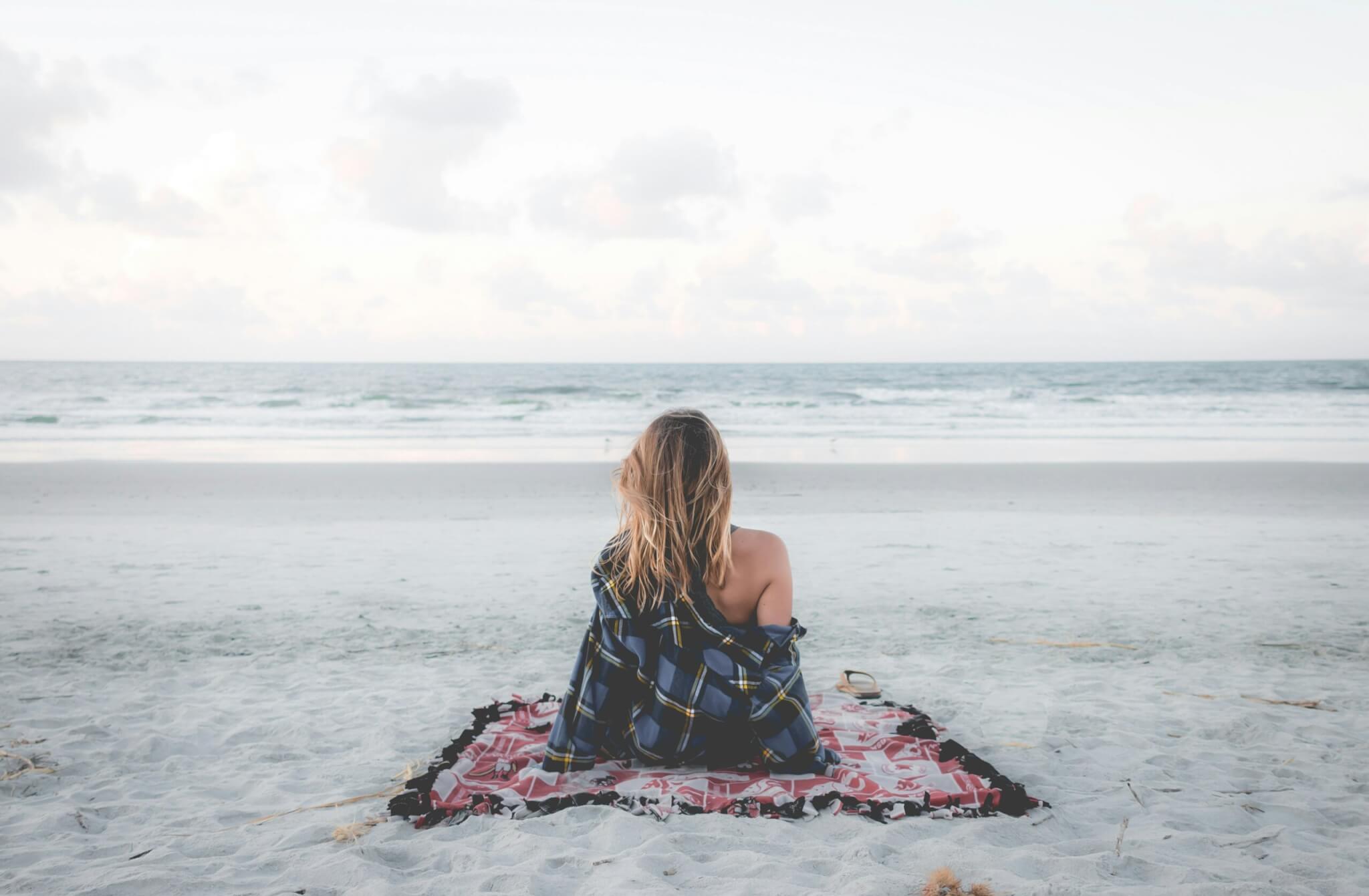 woman on the beach