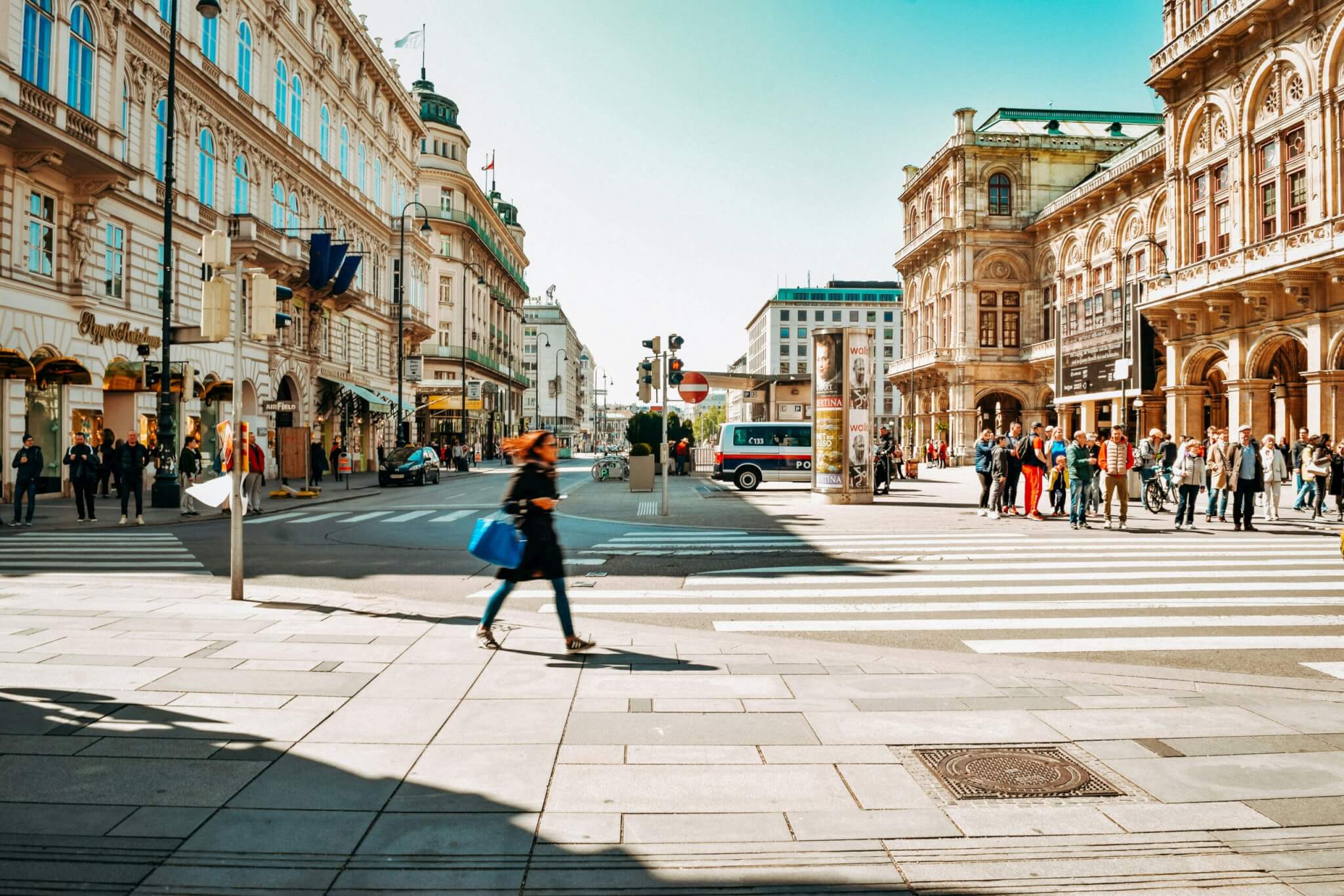 woman walking in vienna