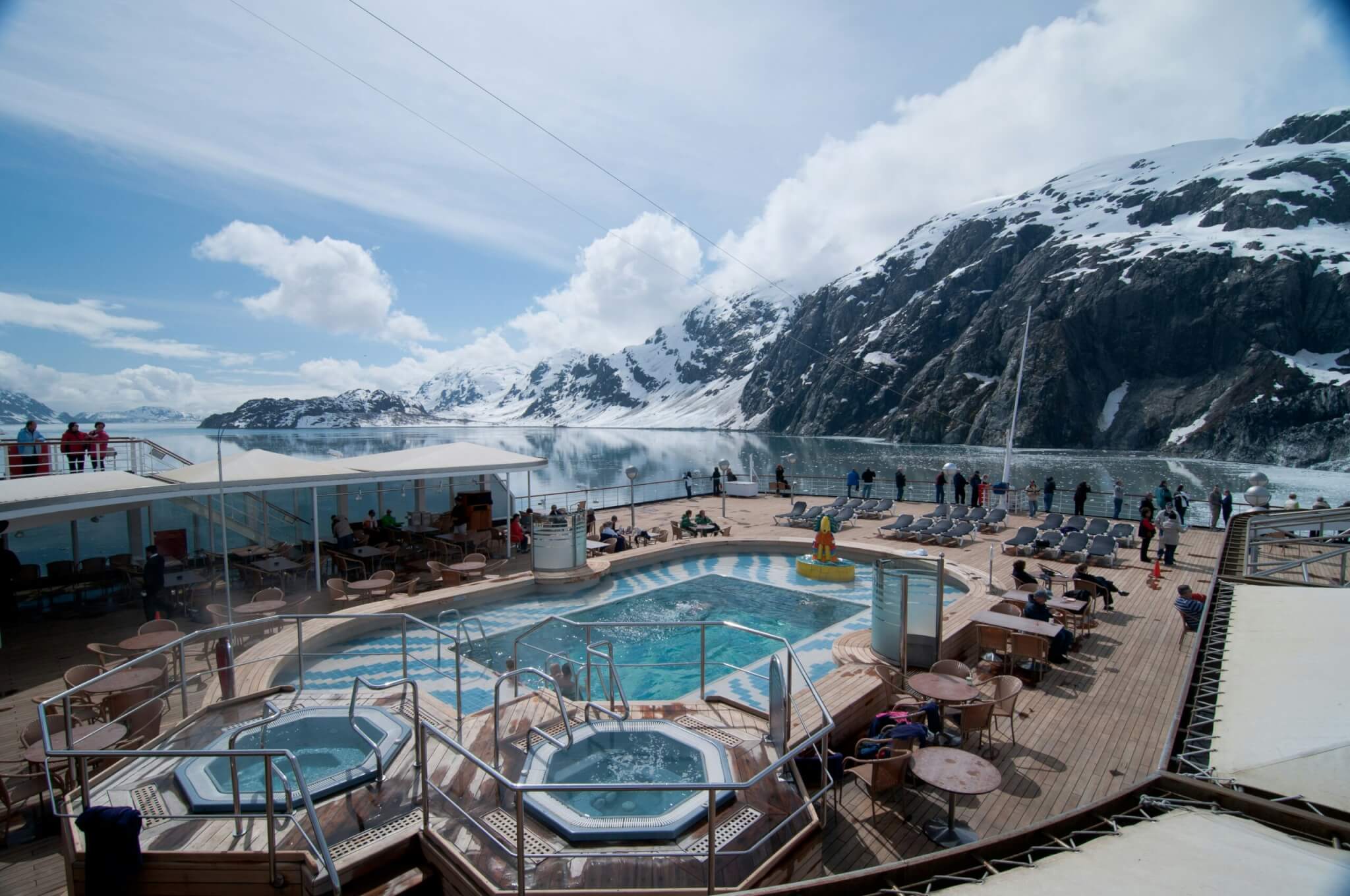 pool on the deck of a cruise ship