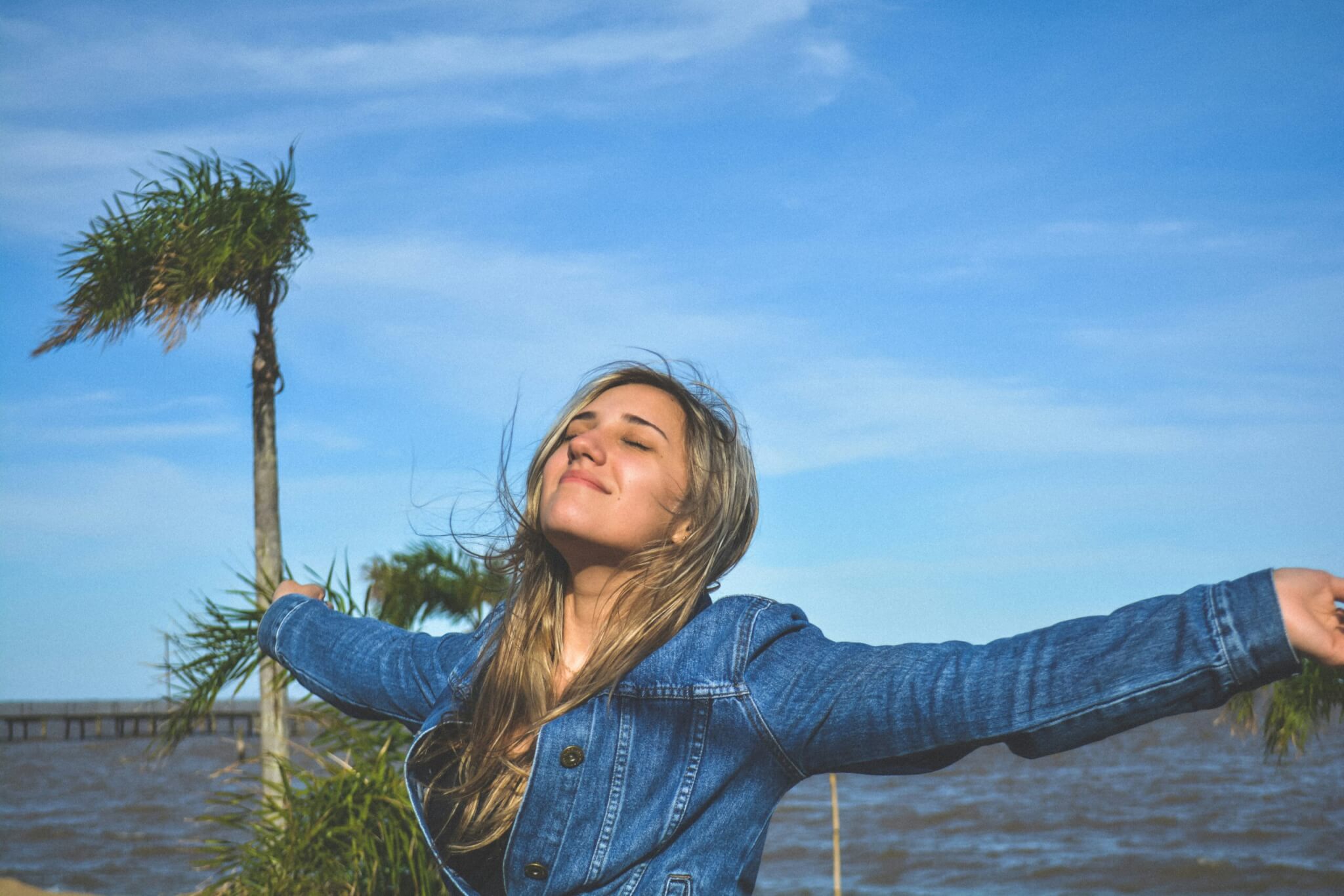 woman on the beach