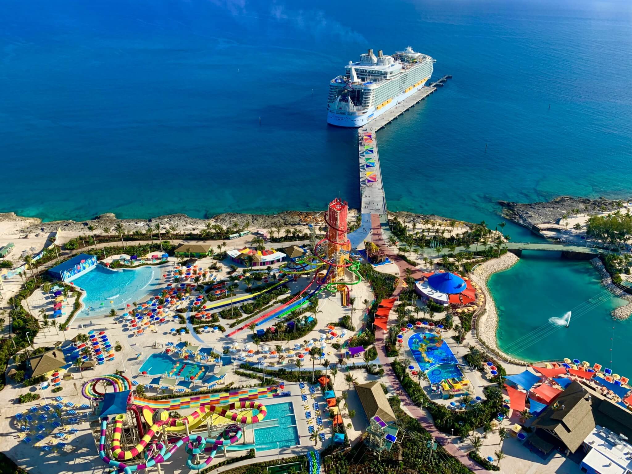 pools near a cruise ship