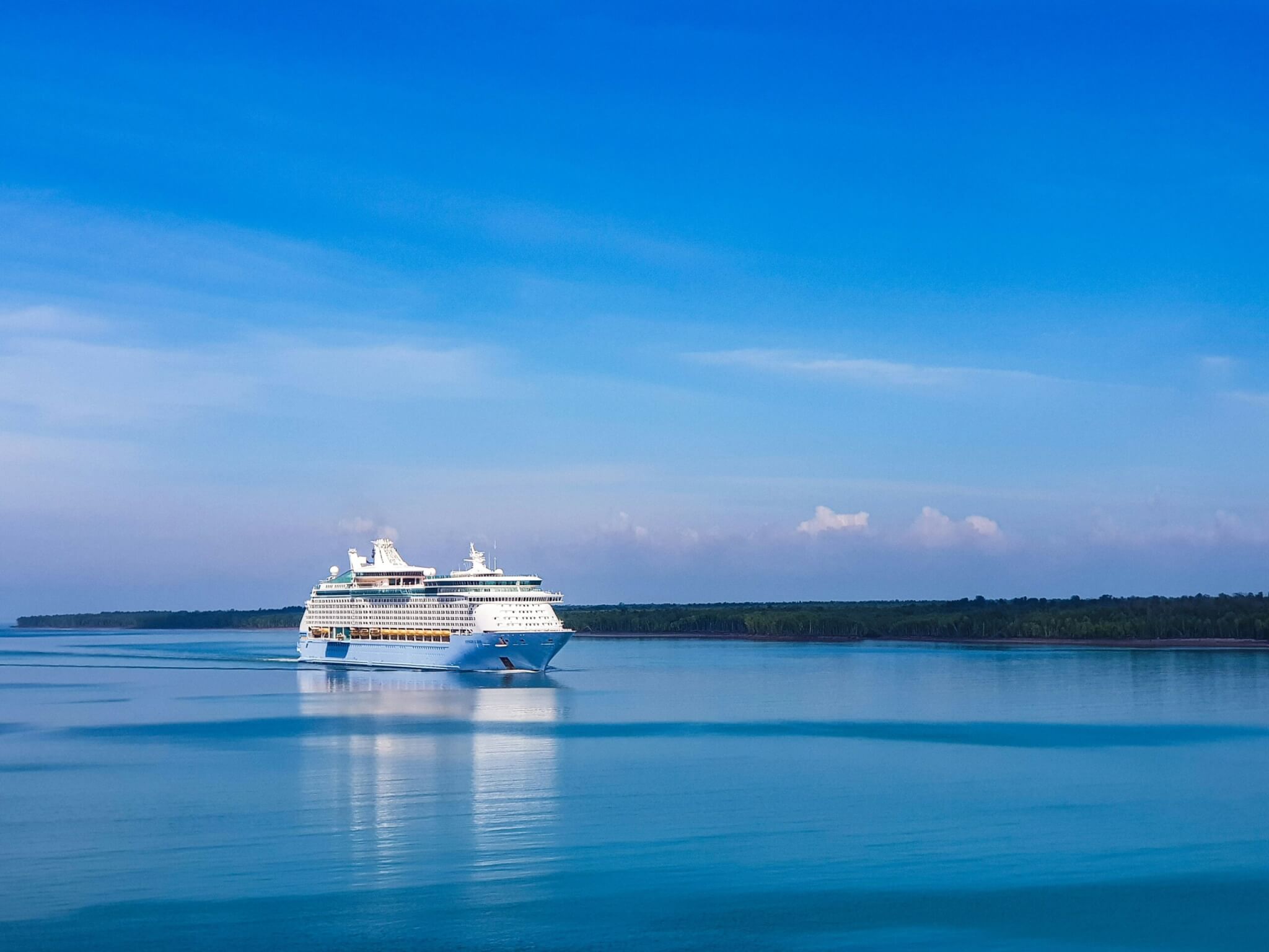 cruise ship at sea