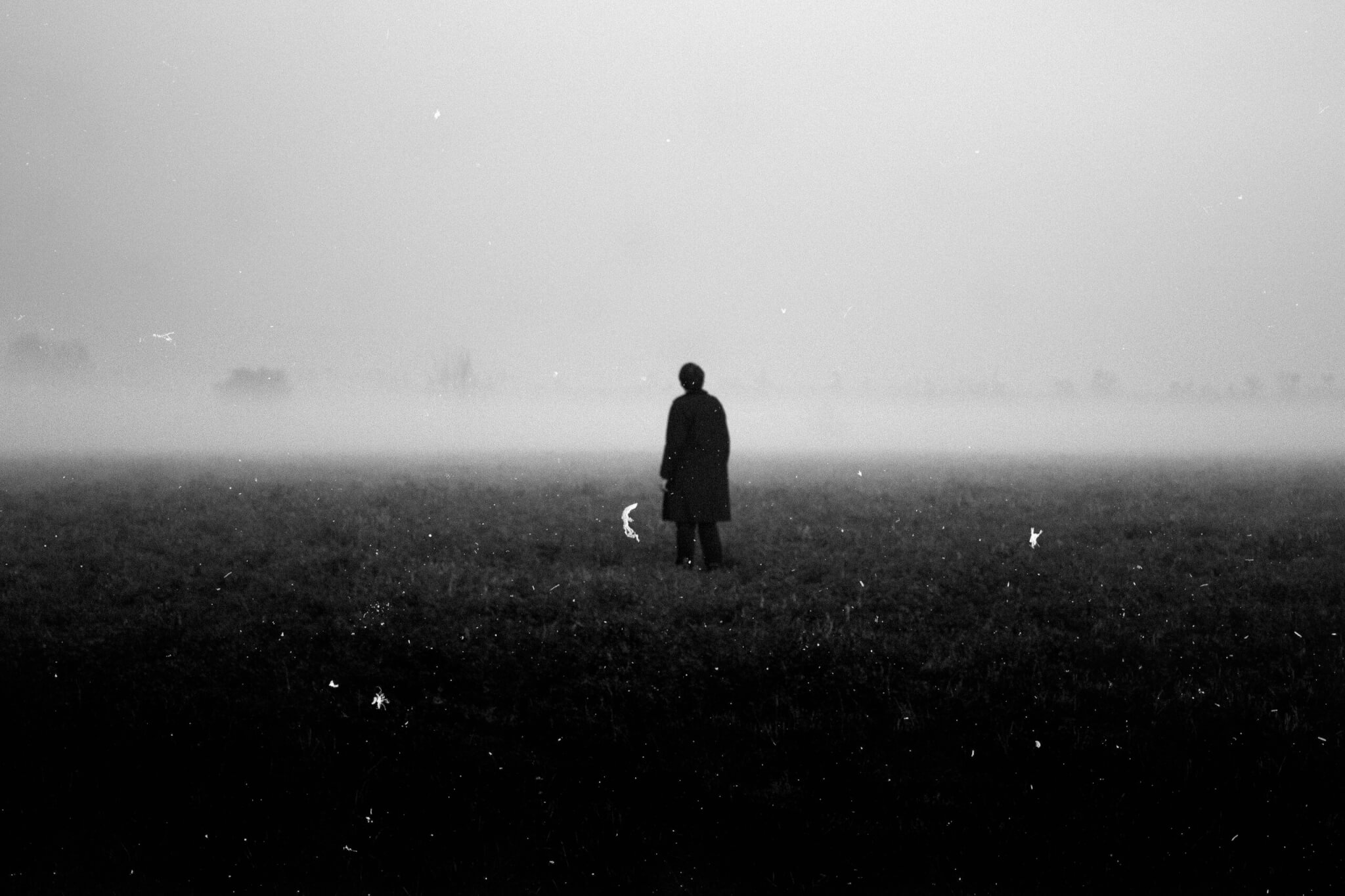 woman walking in a field