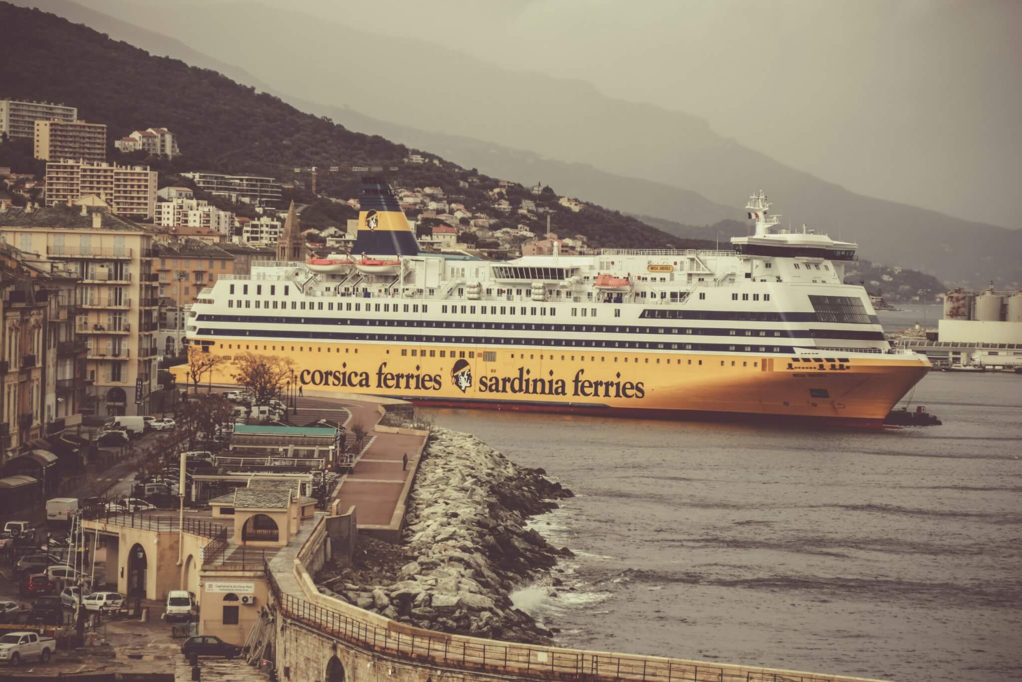 cruise ship in corsica