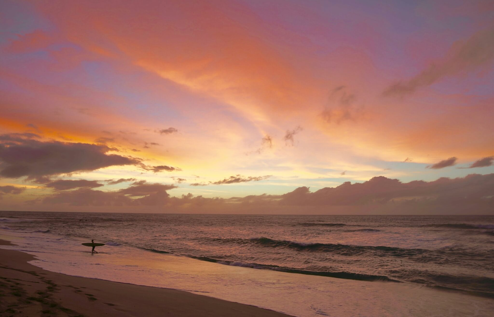 surfer at sunset