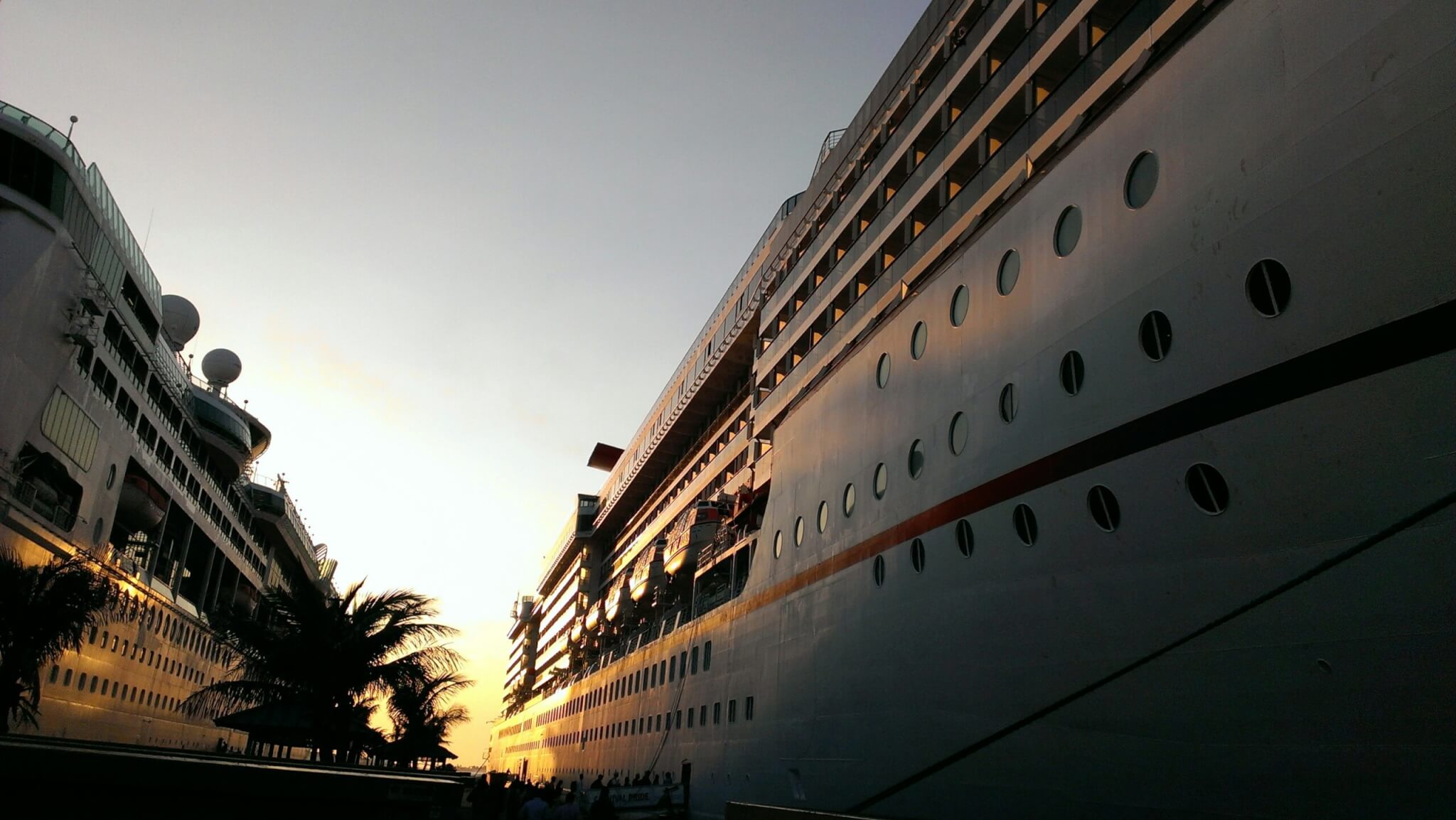 two cruise ships 