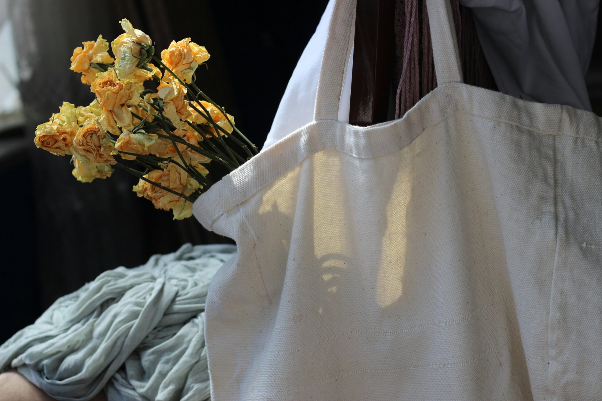 linen tote bag